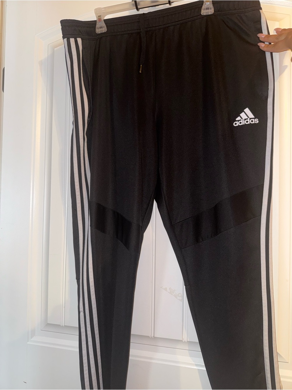 adidas Black Joggers with White Triple Stripes